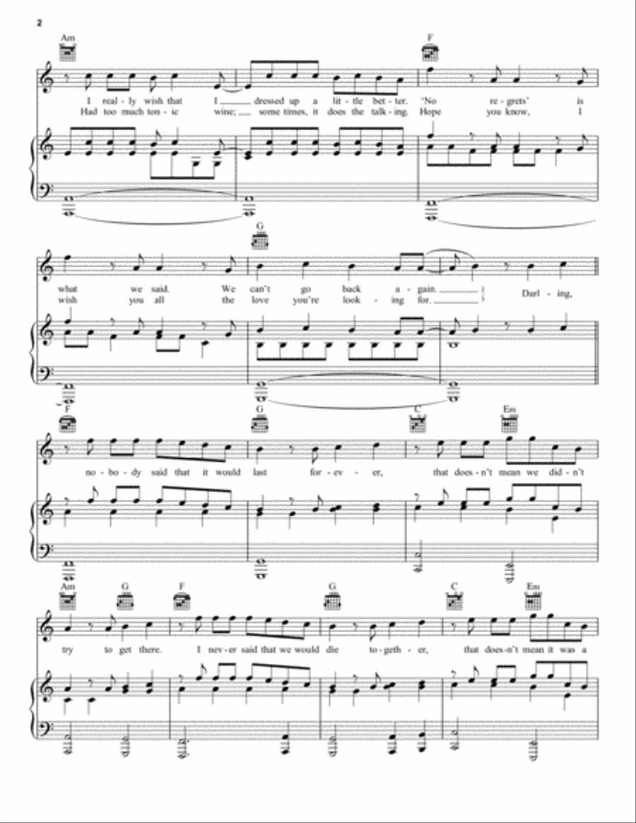 Forever Piano, Vocal, Guitar scores gallery preview page 2