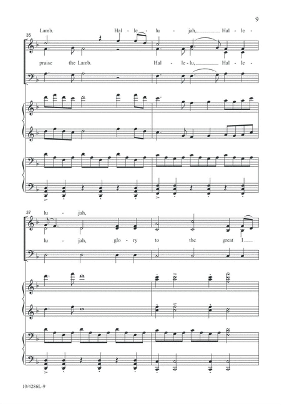 Hark, I Hear the Harps Eternal 3-Part scores gallery preview page 9
