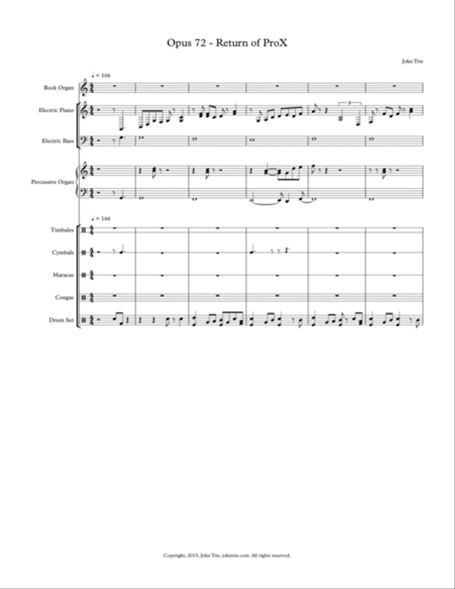Opus 72 - Return of ProX by John Trie Small Ensemble scores gallery preview page 2