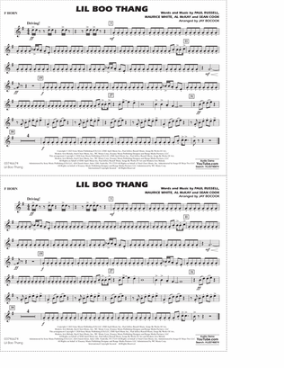 Book cover for Lil Boo Thang (arr. Jay Bocook) - F Horn
