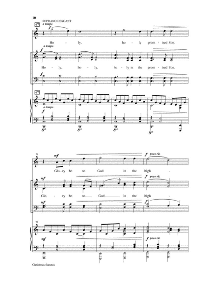 Christmas Sanctus 4-Part scores gallery preview page 11