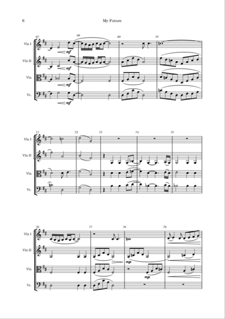 My Future String Quartet scores gallery preview page 6