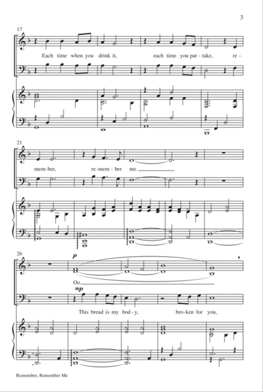 Remember, Remember Me 4-Part scores gallery preview page 4
