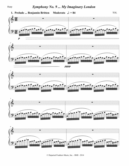 Symphony No. 9 ... My Imaginary London (2013-14) Harp part