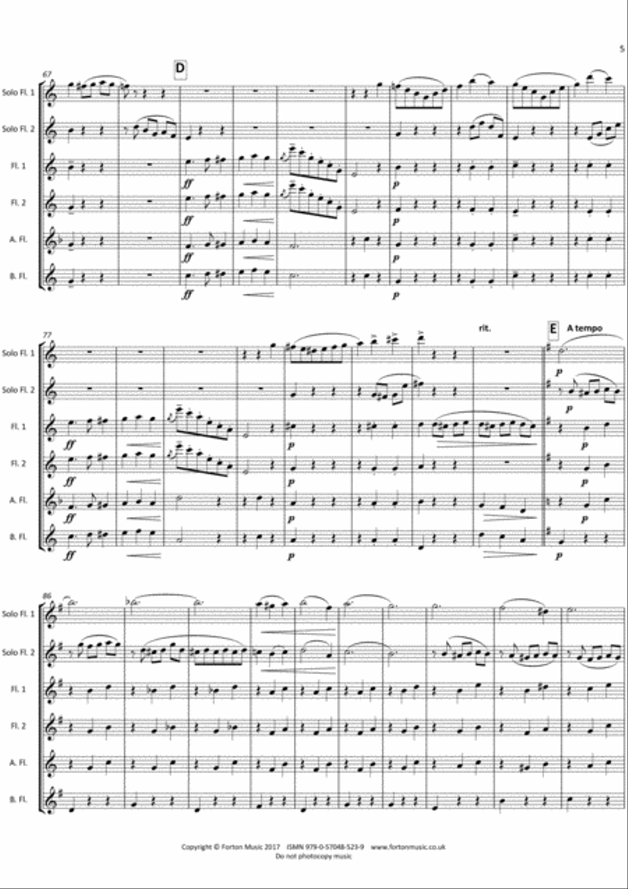 Valse des Fleurs Flute scores gallery preview page 5