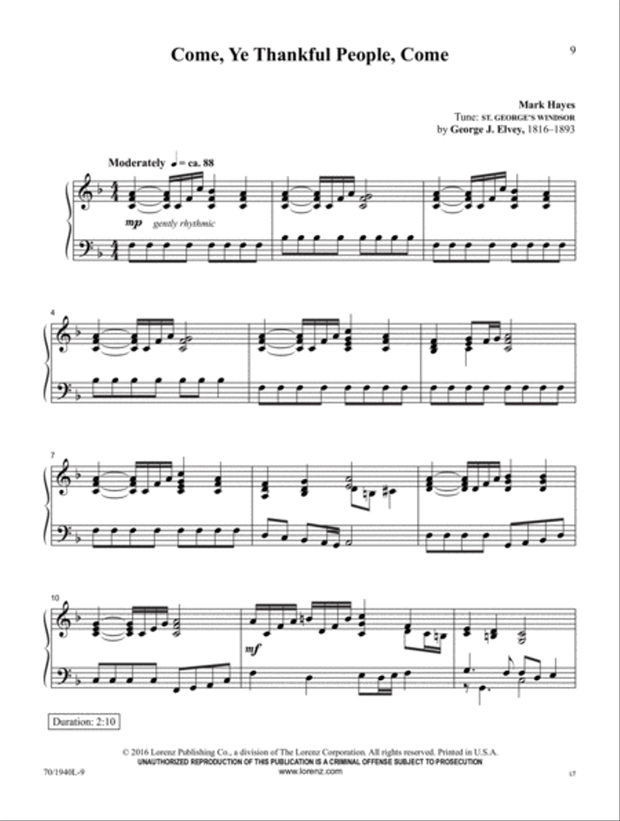 Mark Hayes Miniatures Piano Solo scores gallery preview page 7