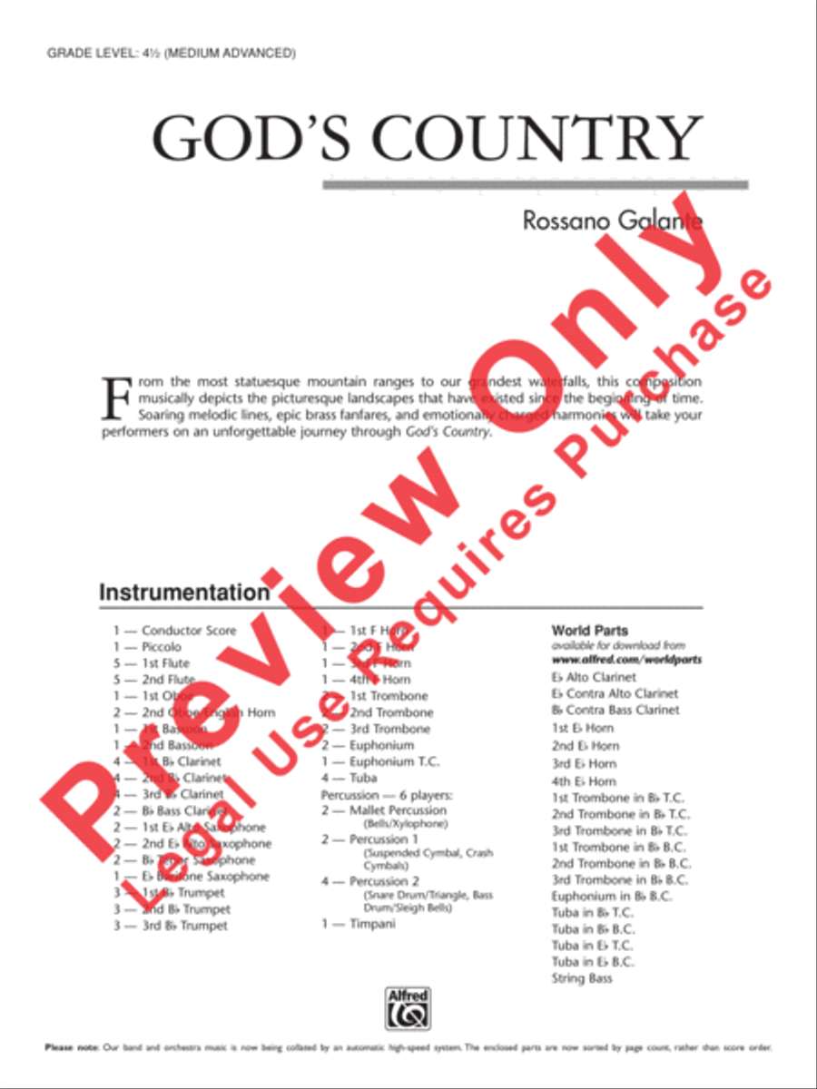 God's Country Concert Band scores gallery preview page 22