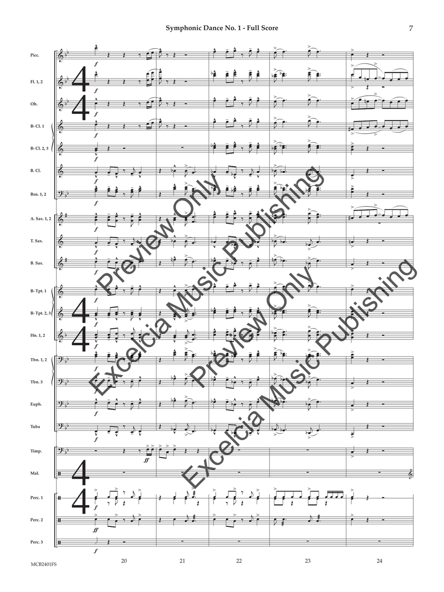 Symphonic Dance No. 1 Concert Band scores gallery preview page 8