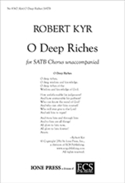 O Deep Riches (Chorale Motet) image number null