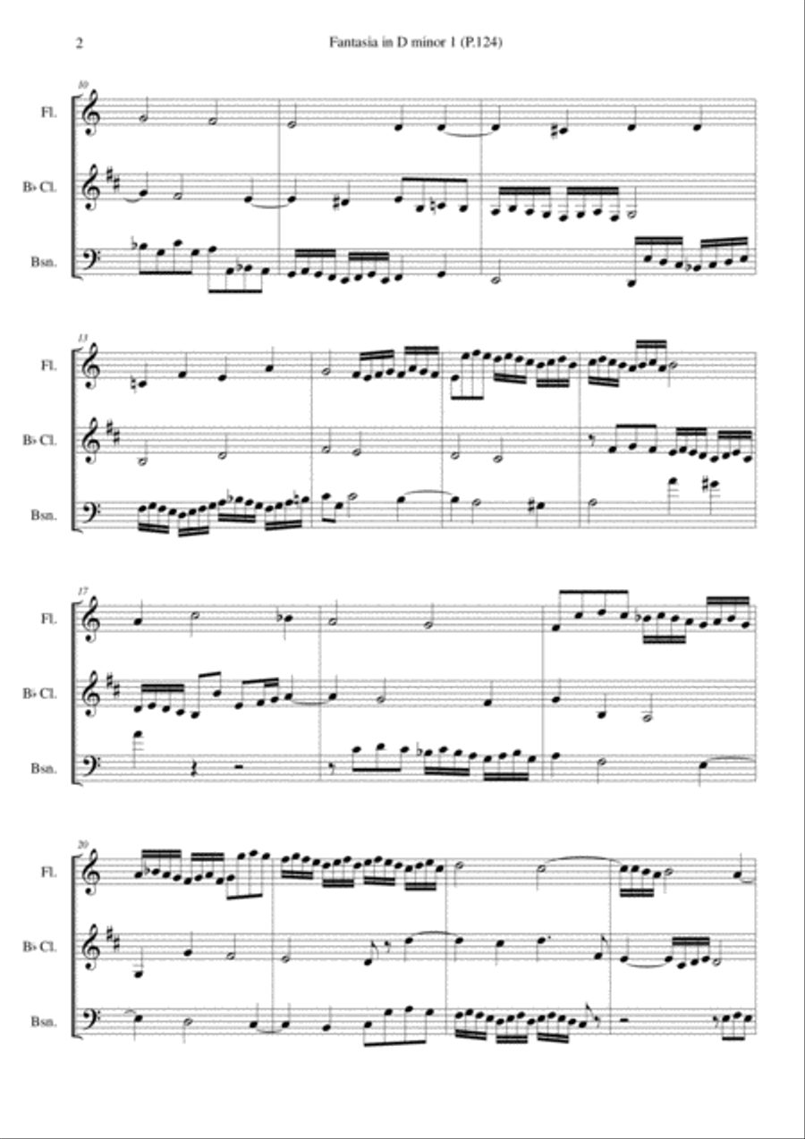 Fantasia in D minor 1 (P.124) Bassoon scores gallery preview page 2