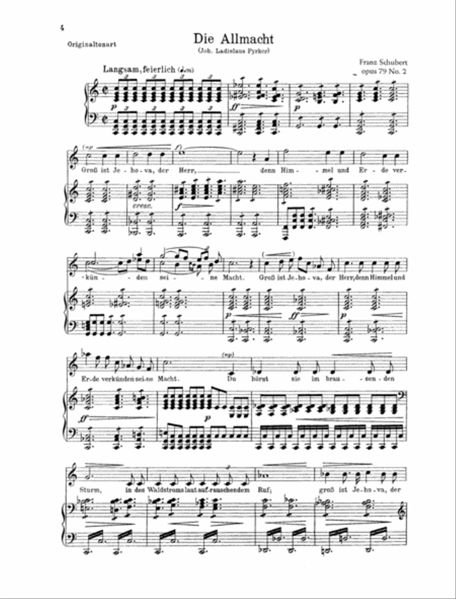 An die Musik / Die Allmacht High Voice scores gallery preview page 3