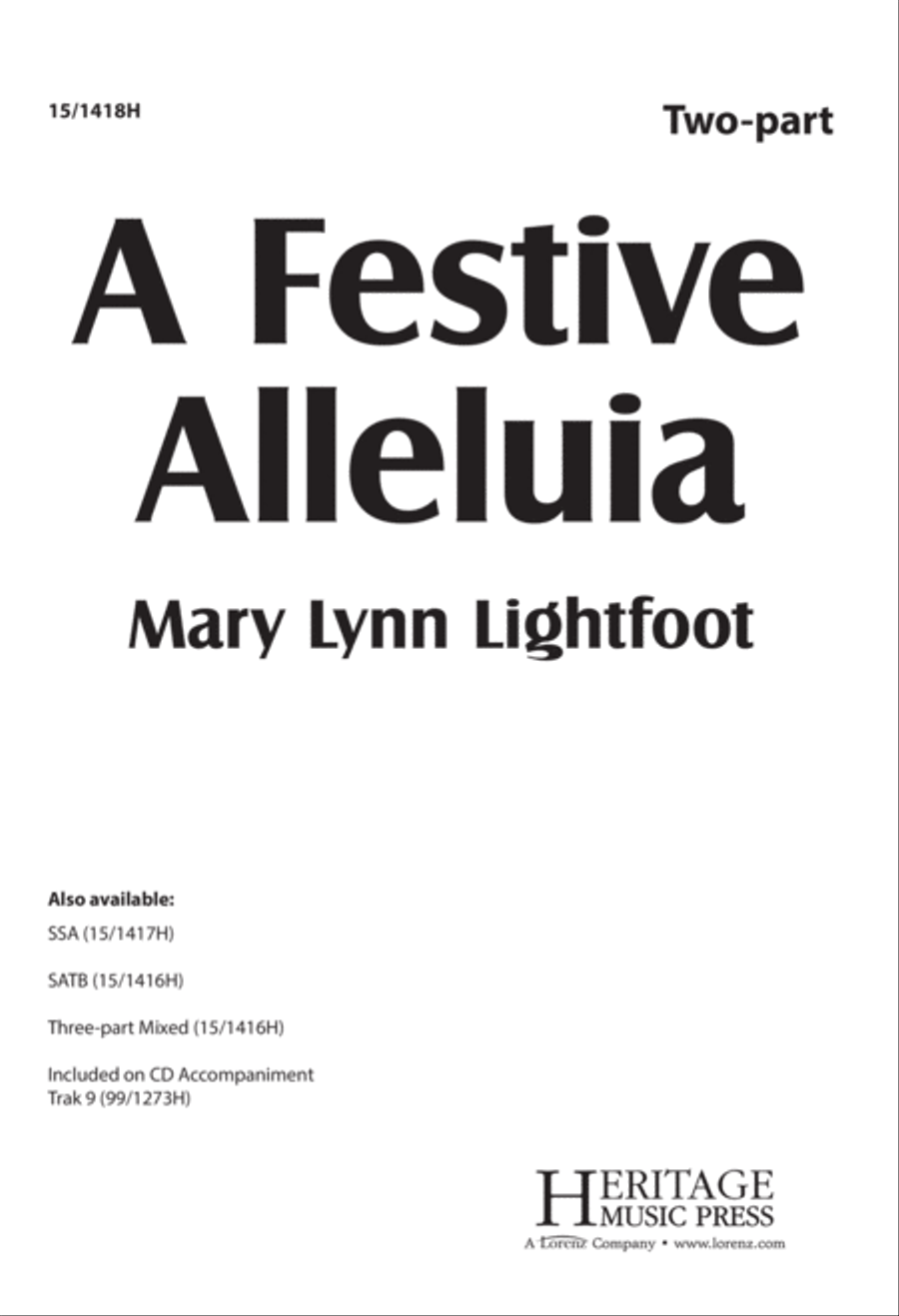 A Festive Alleluia 2-Part scores gallery preview page 1