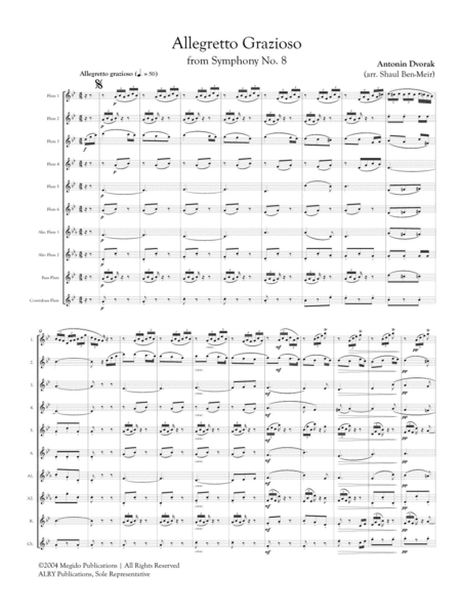 Allegretto Grazioso from Symphony No. 8 for Flute Choir