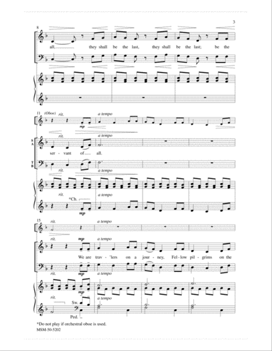 The Servant Song 4-Part scores gallery preview page 3