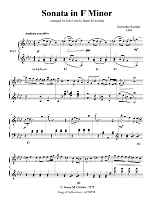 Scarlatti: Sonata K481 for Solo Harp