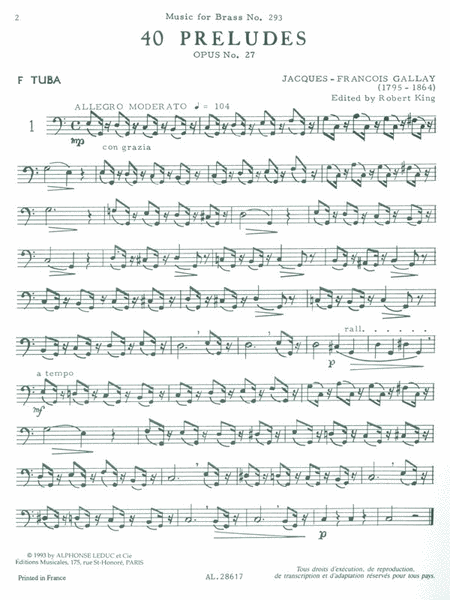 40 Preludes Op.27 (tuba Solo)