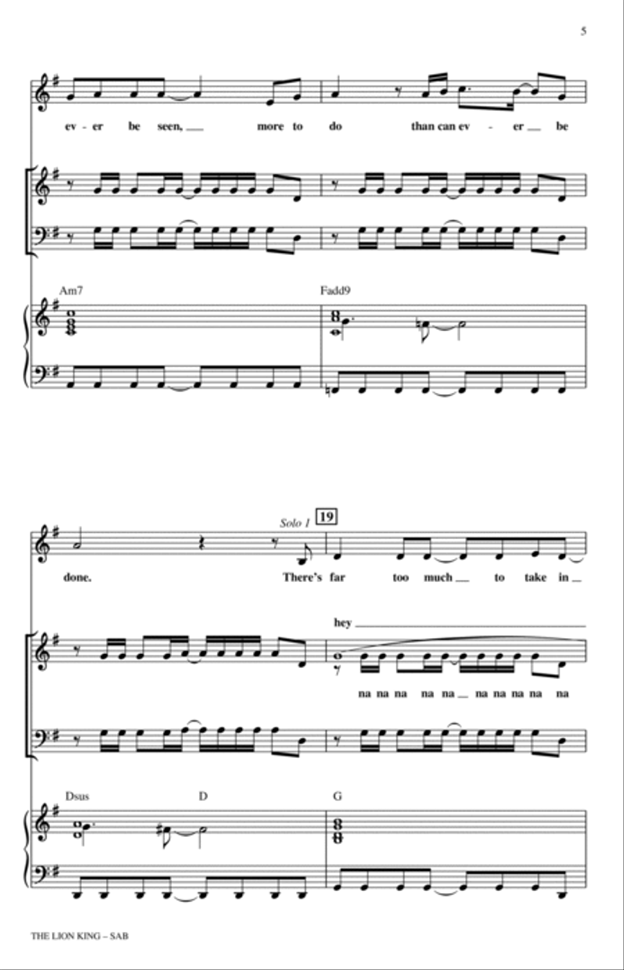 The Lion King (Medley) (arr. Mark Brymer) 3-Part scores gallery preview page 4