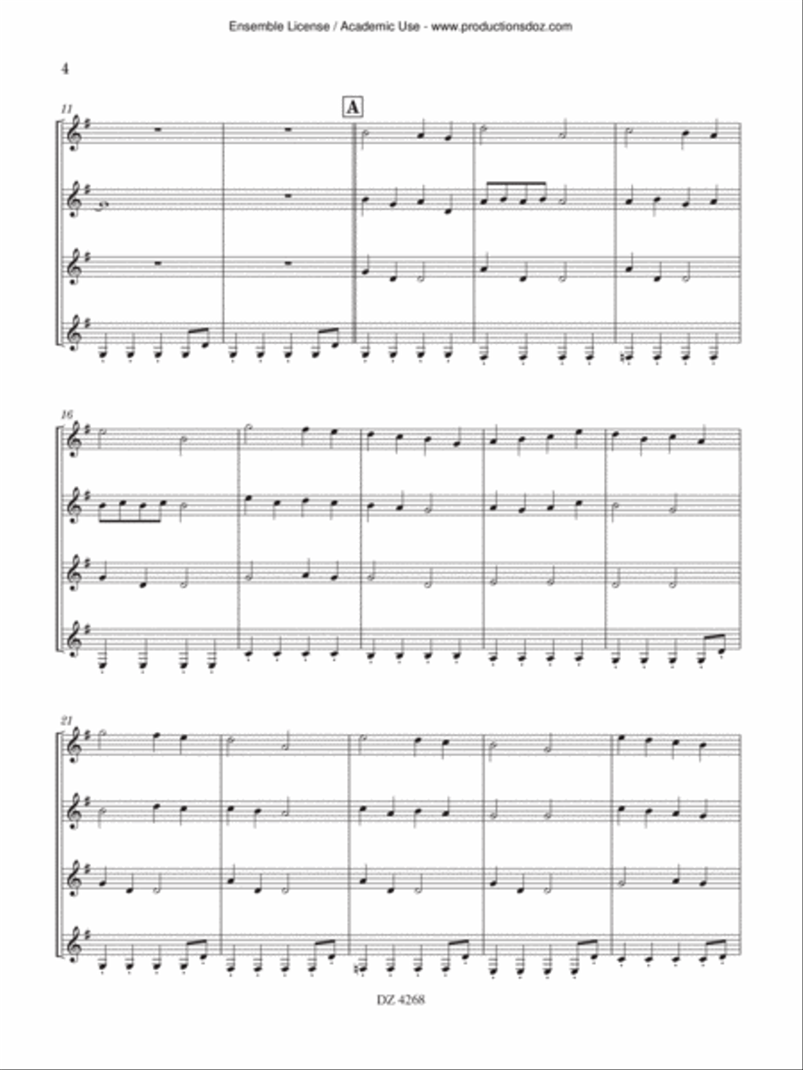 Murmures de classe Guitar Ensemble scores gallery preview page 4