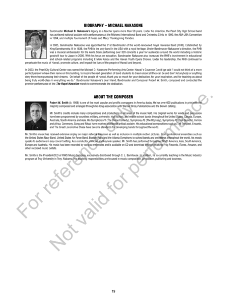 The Royal Hawaiian The Royal Hawaiian Concert Band scores gallery preview page 20
