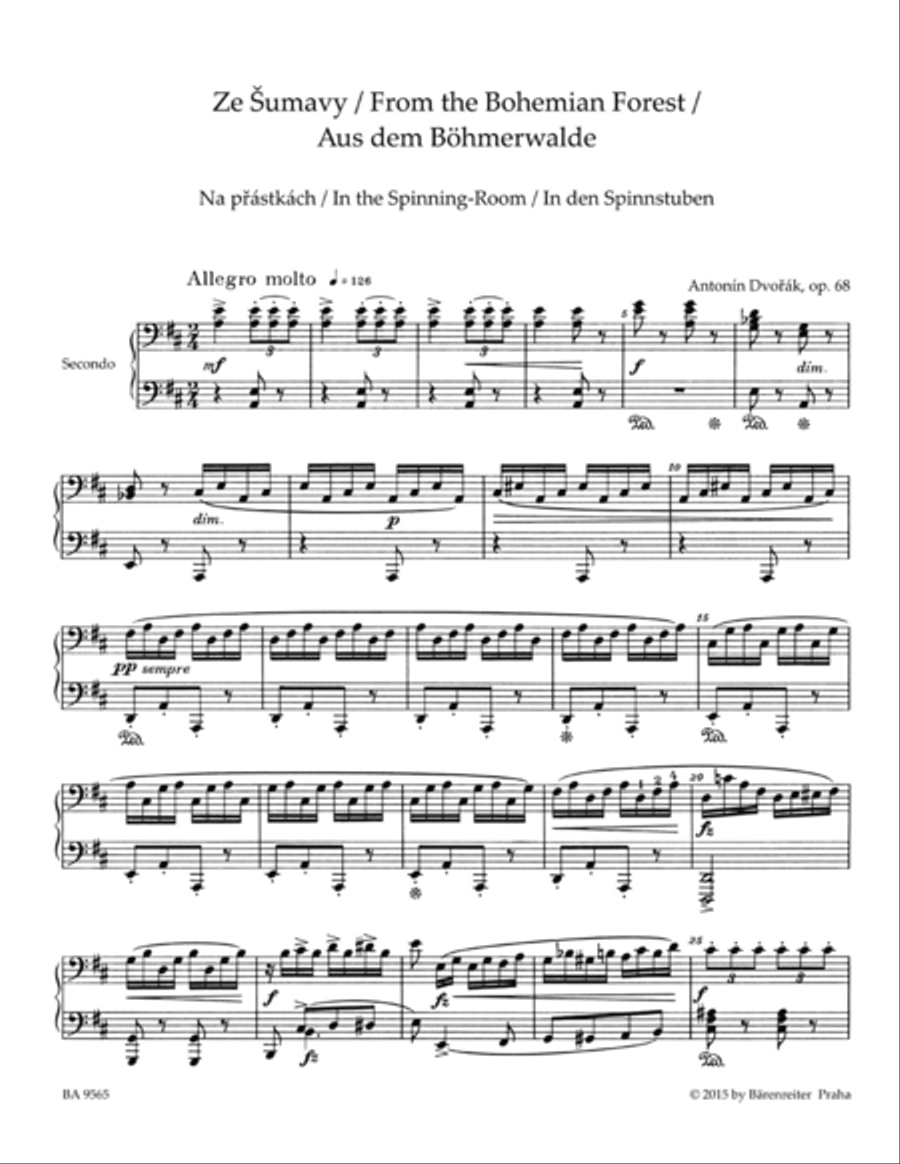 From the Bohemian Forest for Piano Duet op. 68 Piano Duet scores gallery preview page 2