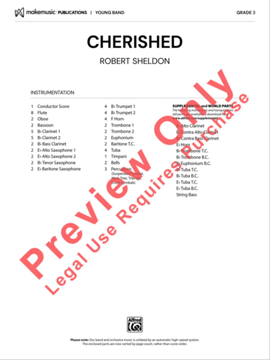 Cherished Cherished Concert Band scores gallery preview page 2