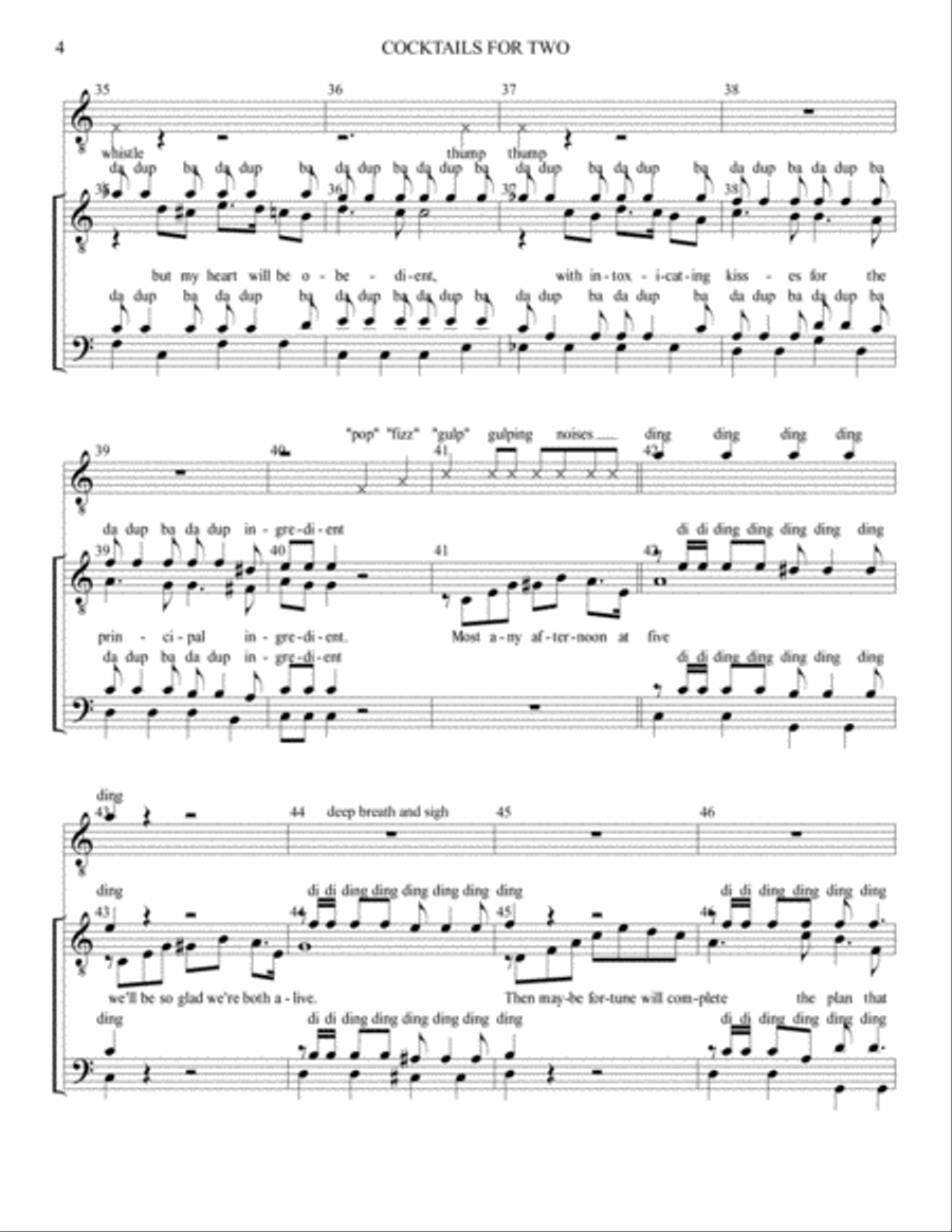 Cocktails For Two Cocktails For Two TTBB scores gallery preview page 4