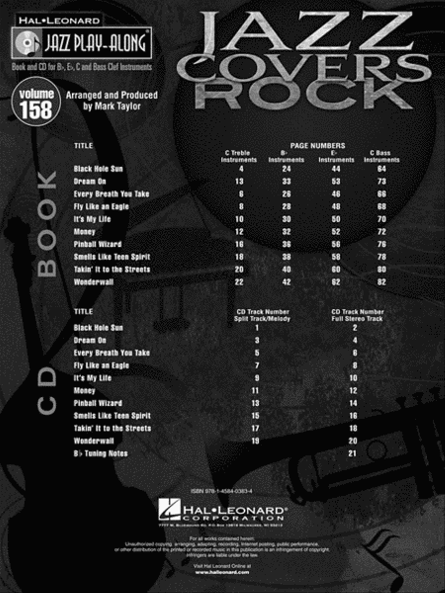 Jazz Covers Rock C Instrument scores gallery preview page 3