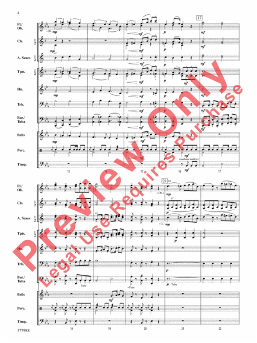 Romance, Opus 40 Concert Band scores gallery preview page 4