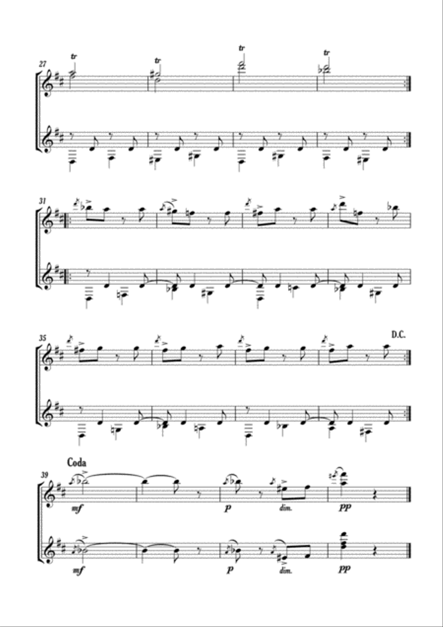 Ballet of the Chicks in their Shells Classical Guitar scores gallery preview page 4