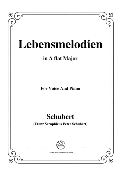 Schubert-Lebensmelodien in A flat Major,for voice and piano image number null