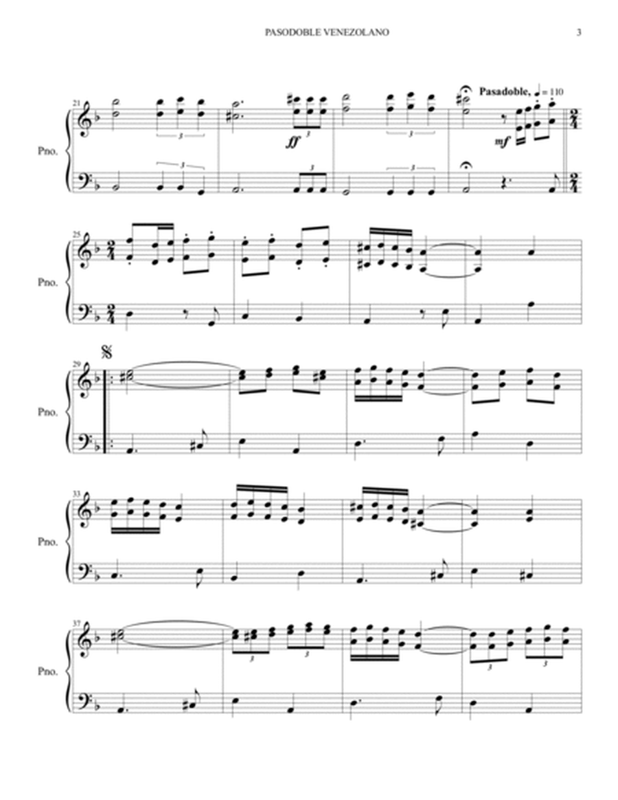 Pasodoble Venezolano - For Piano image number null