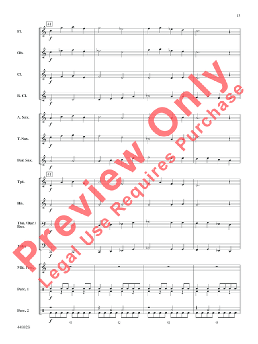 Chant de Noël Concert Band scores gallery preview page 13