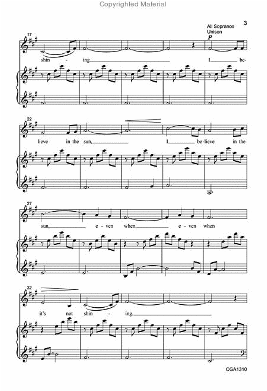 -I Believe (SATB) 4-Part scores gallery preview page 3