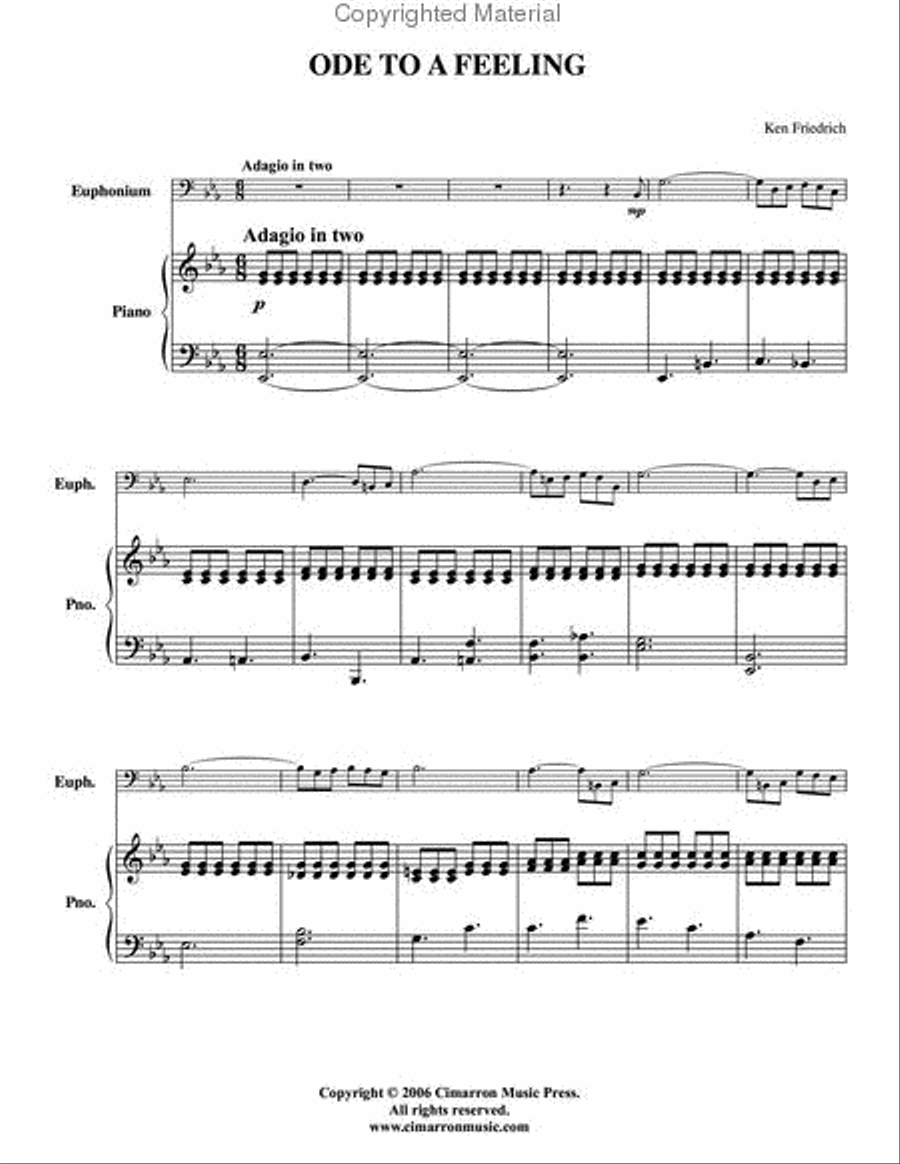 Ode to a Feeling Euphonium scores gallery preview page 2
