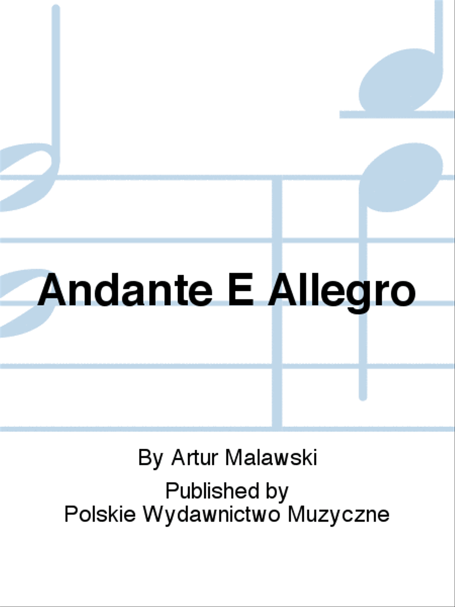 Andante E Allegro Violin Solo scores gallery preview page 1