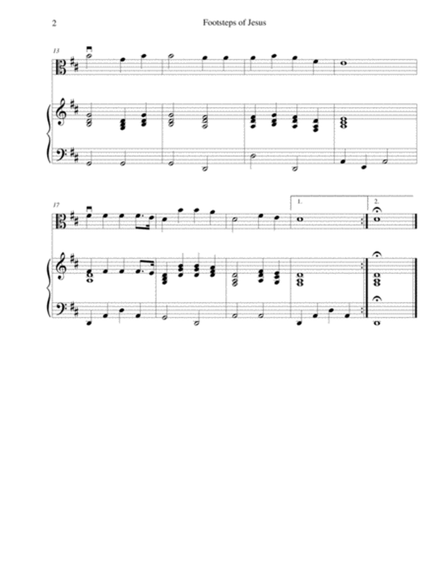 Footsteps of Jesus - for beginning viola with optional piano accompaniment image number null