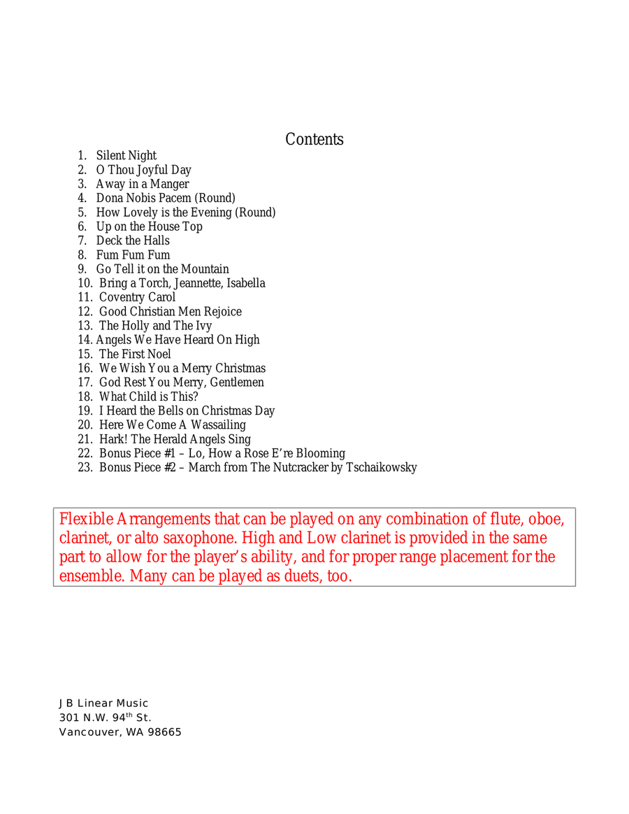 A Wreath of Christmas Songs - easy woodwind trios Woodwind Trio scores gallery preview page 2