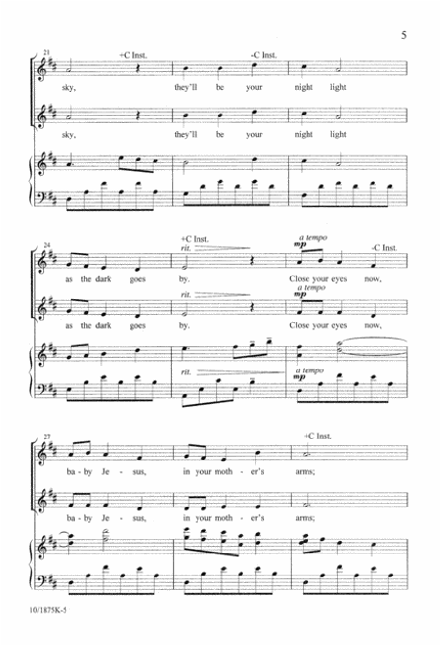 Lullaby Unison Choir scores gallery preview page 5