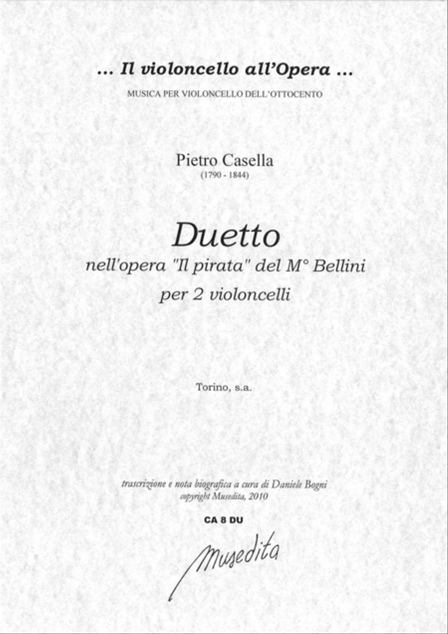 Duetto nell'opera "Il pirata" del Mdeg Bellini