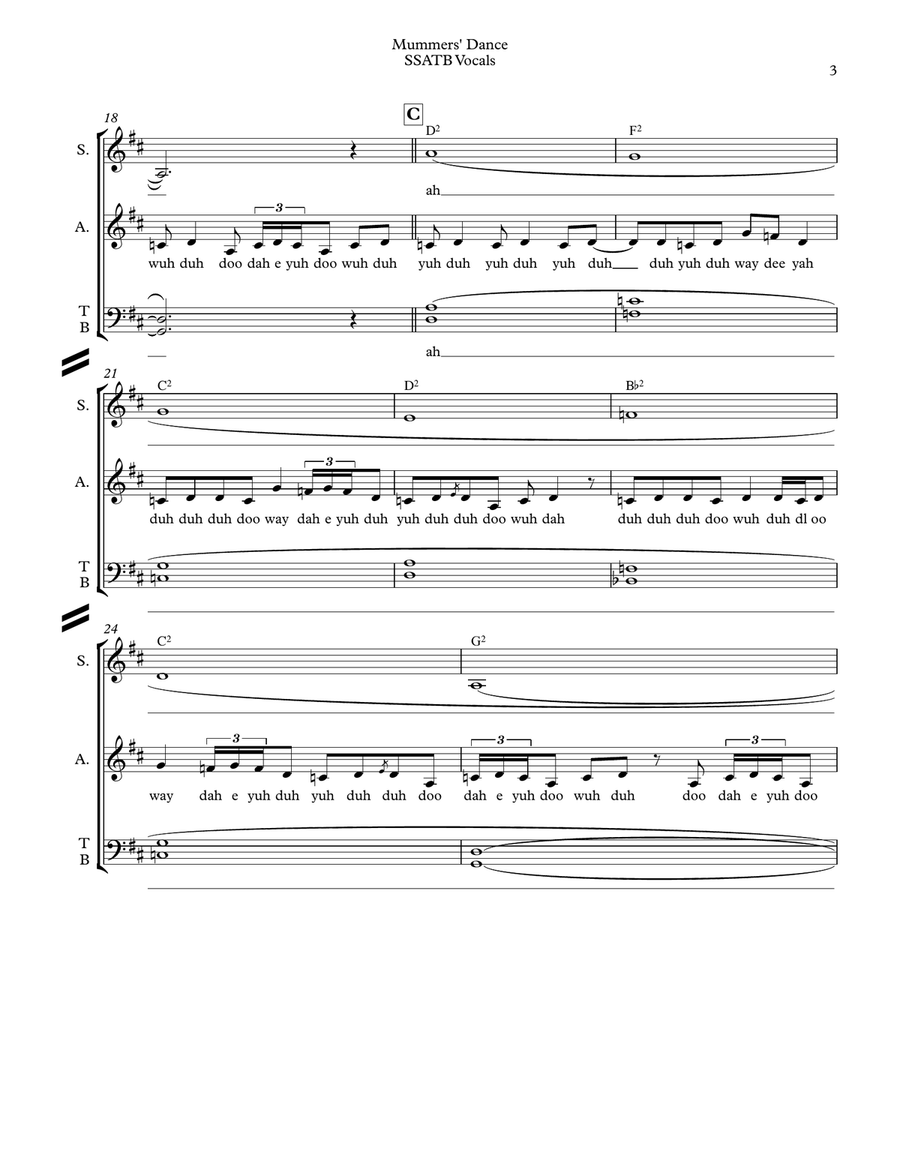 The Mummers' Dance Divisi scores gallery preview page 3