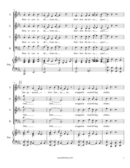 Mary Had a Baby (That's How the Story Goes) - An Original Gospel Christmas Anthem for SATB Choir image number null