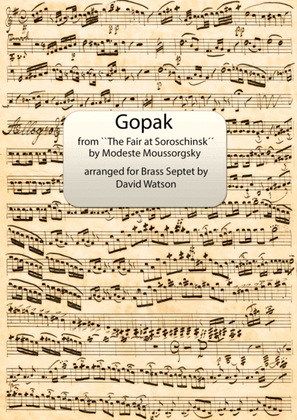 Gopak from ``The Fair at Soroschinsk´´ for Brass Septet