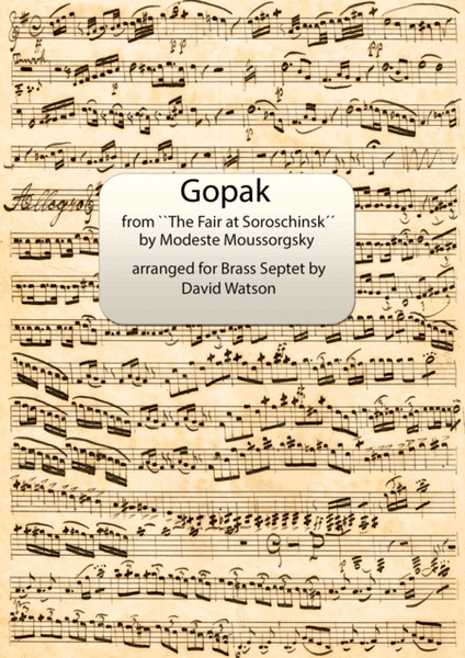 Gopak from ``The Fair at Soroschinsk´´ for Brass Septet image number null