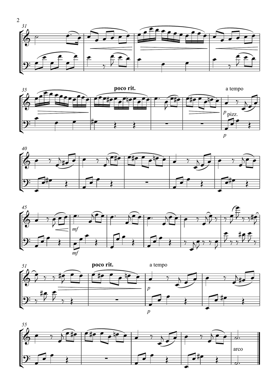 Fur Elise – Violin & Cello Duet String Orchestra scores gallery preview page 2