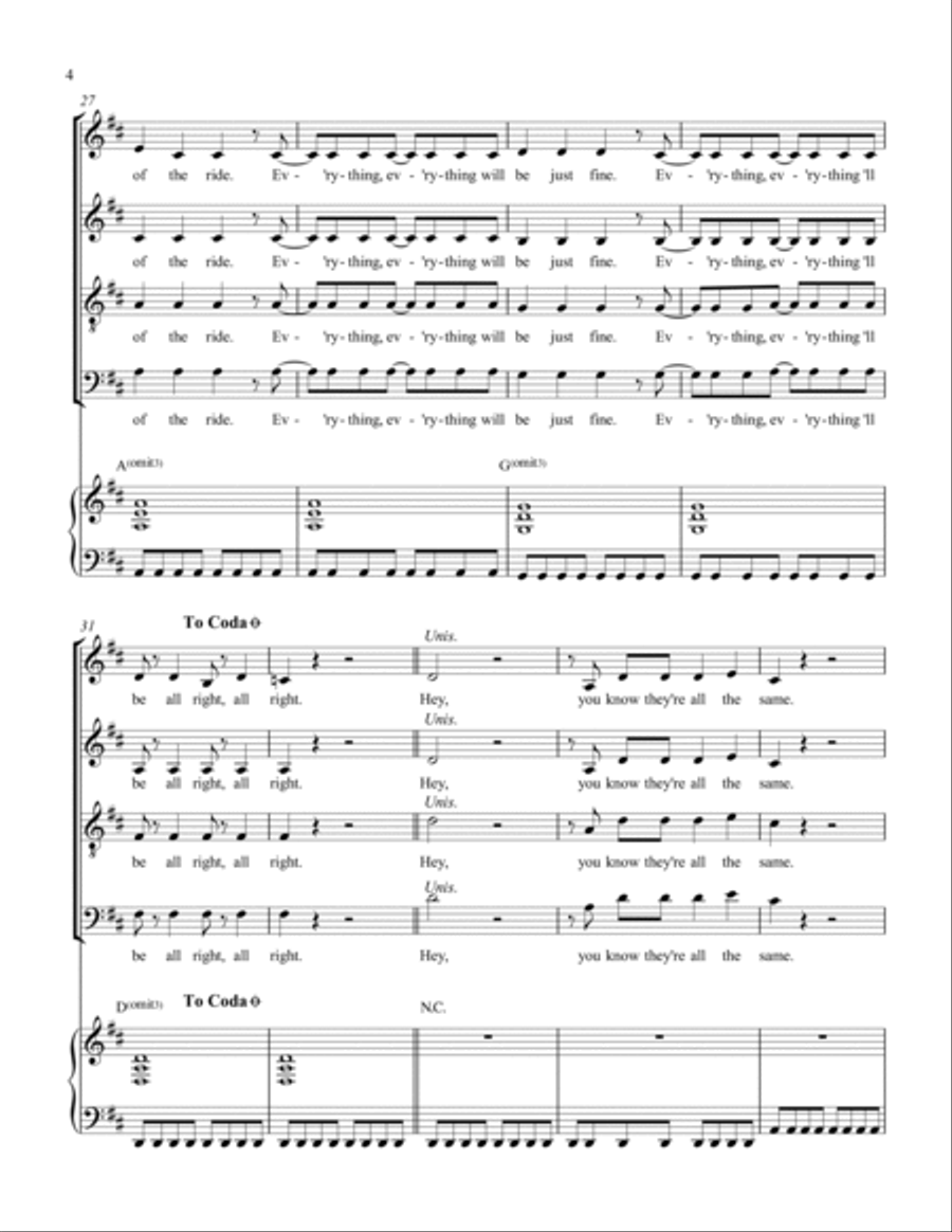 The Middle 4-Part scores gallery preview page 4