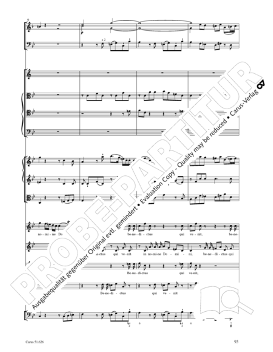 Missa longa in C major (Missa longa in C) 4-Part scores gallery preview page 105