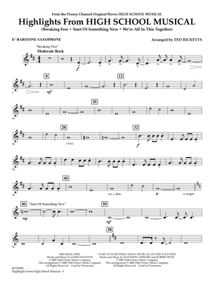 Highlights From "High School Musical" - Eb Baritone Saxophone