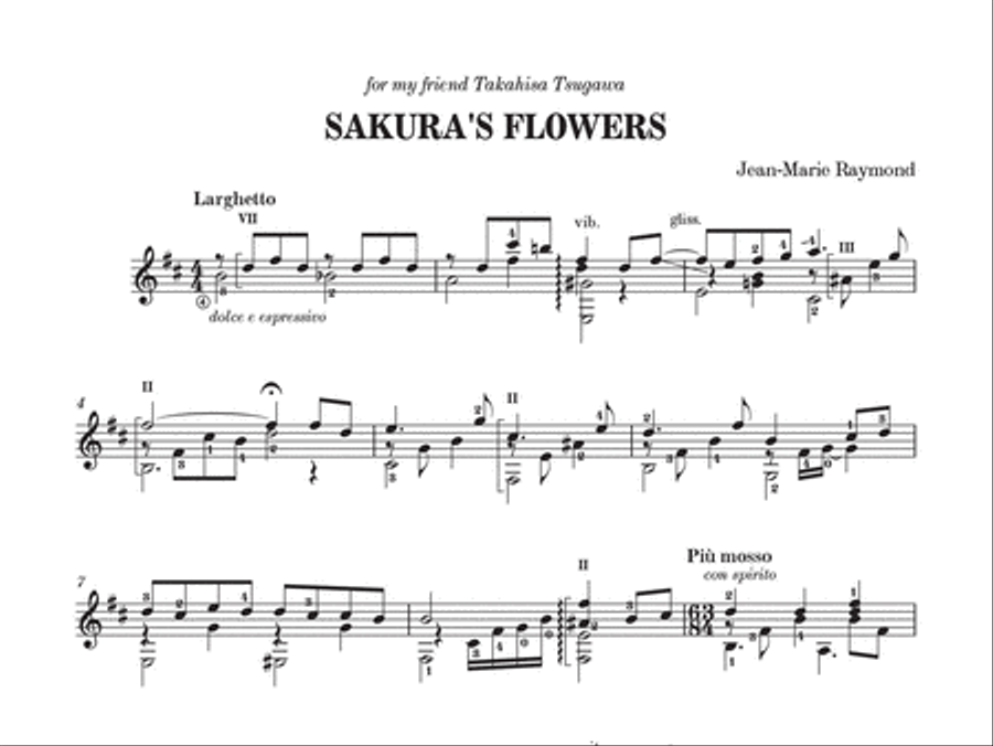 Sakura's Flowers Sakura's Flowers Classical Guitar scores gallery preview page 2