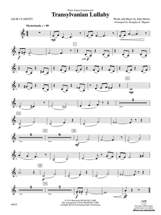 Transylvanian Lullaby: 2nd B-flat Clarinet