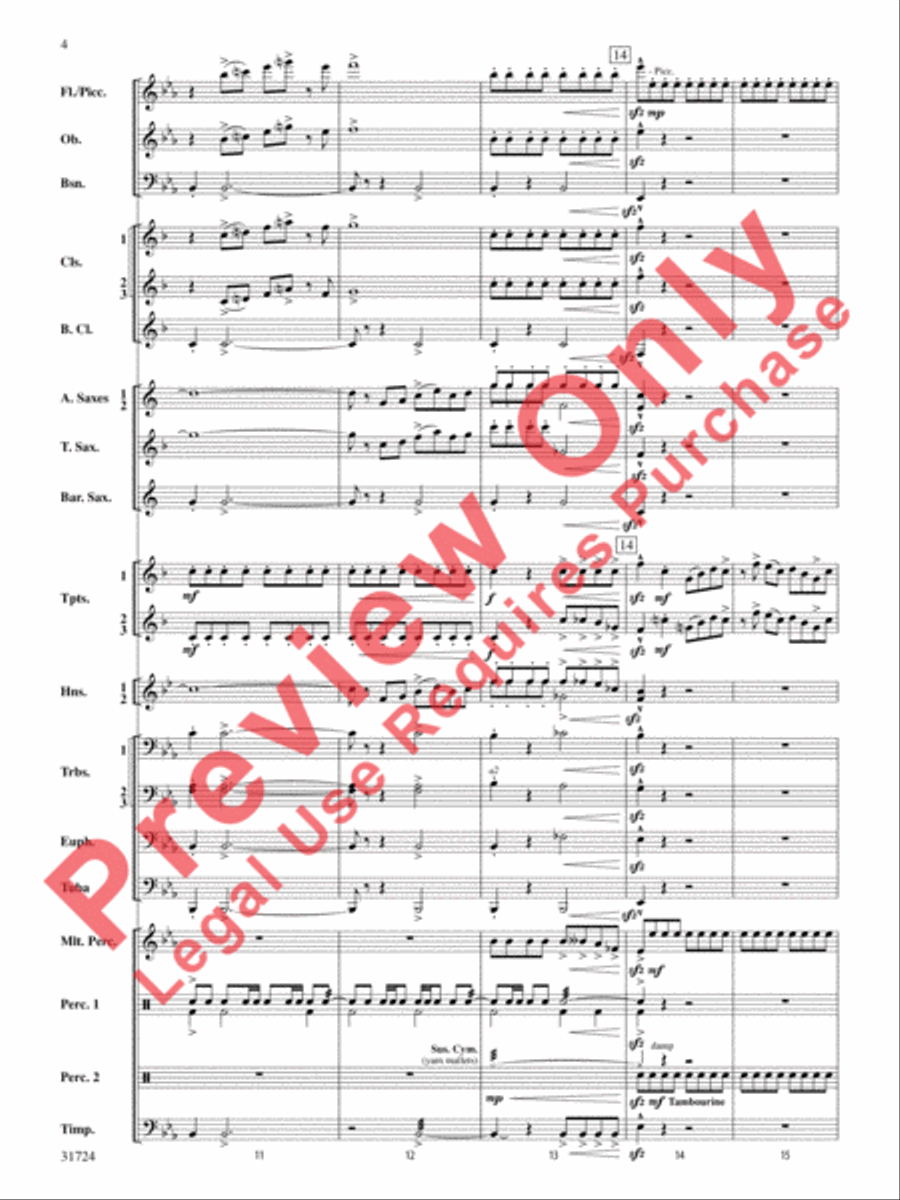 Choreography (score only) Concert Band scores gallery preview page 5